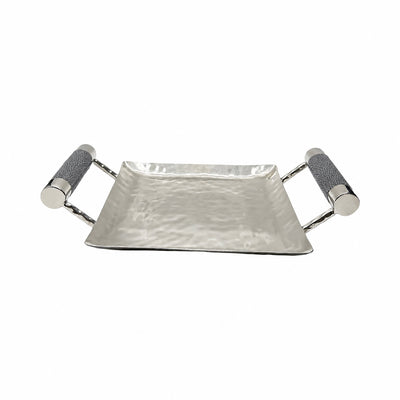 8 x 8 Forged SS Sq Tray Shagreen