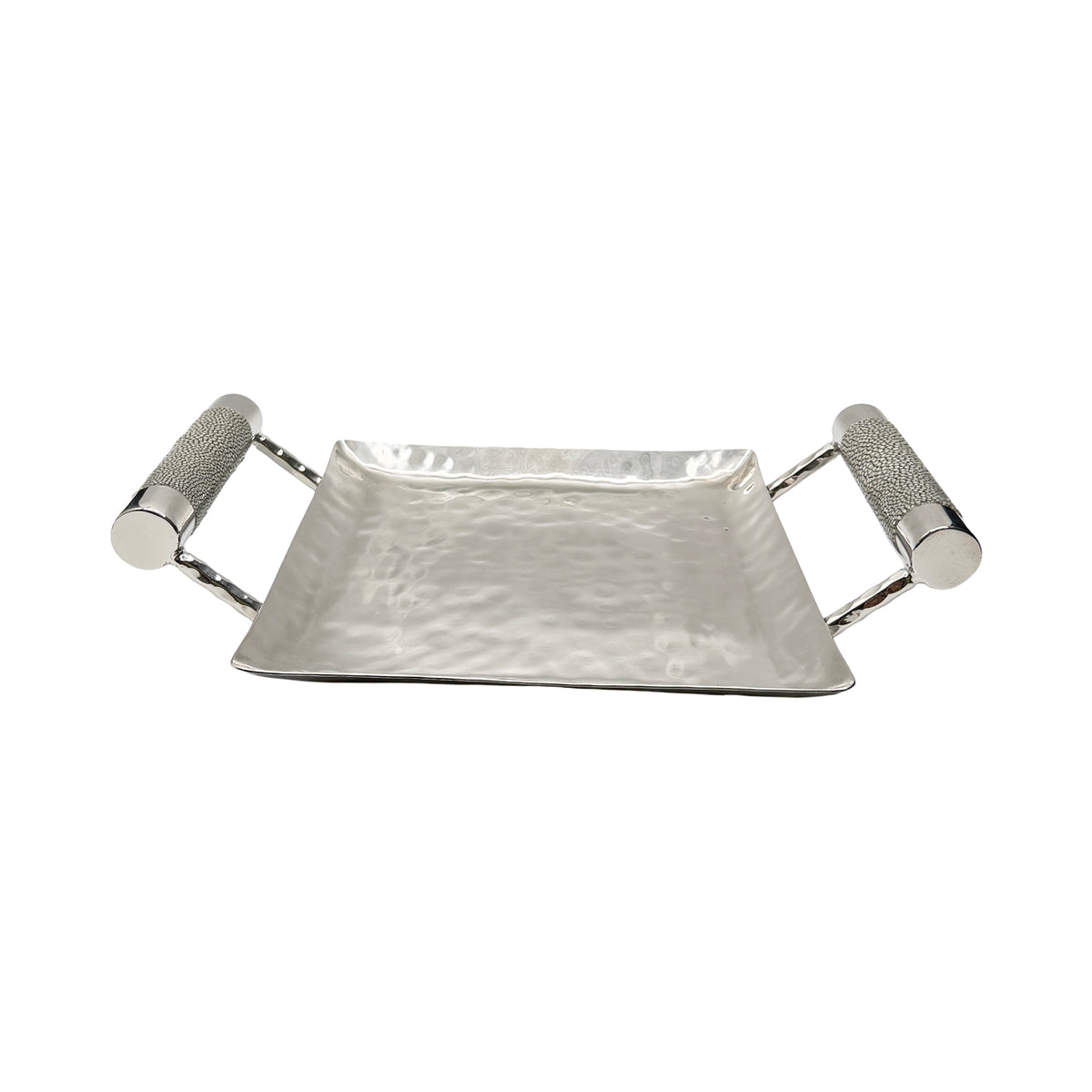 8 x 8 Forged SS Sq Tray Shagreen