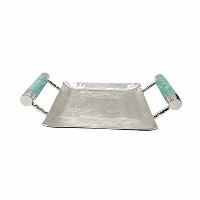 8 x 8 Forged SS Sq Tray Shagreen