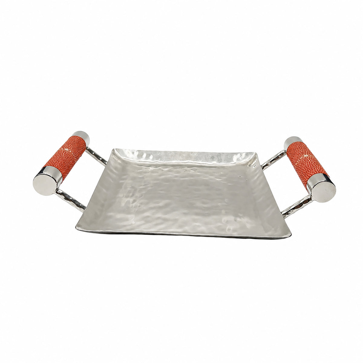8 x 8 Forged SS Sq Tray Shagreen