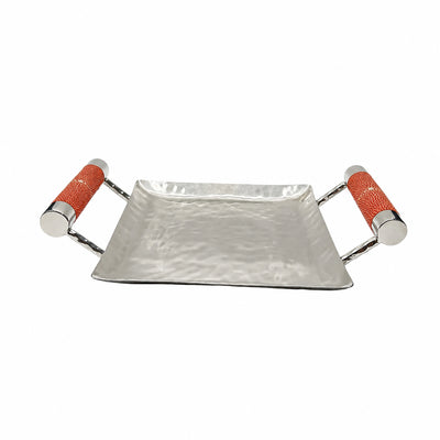 8 x 8 Forged SS Sq Tray Shagreen