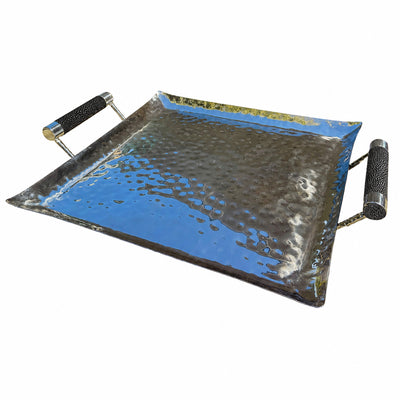 16 x 16 Forged SS Sq Tray Shagreen