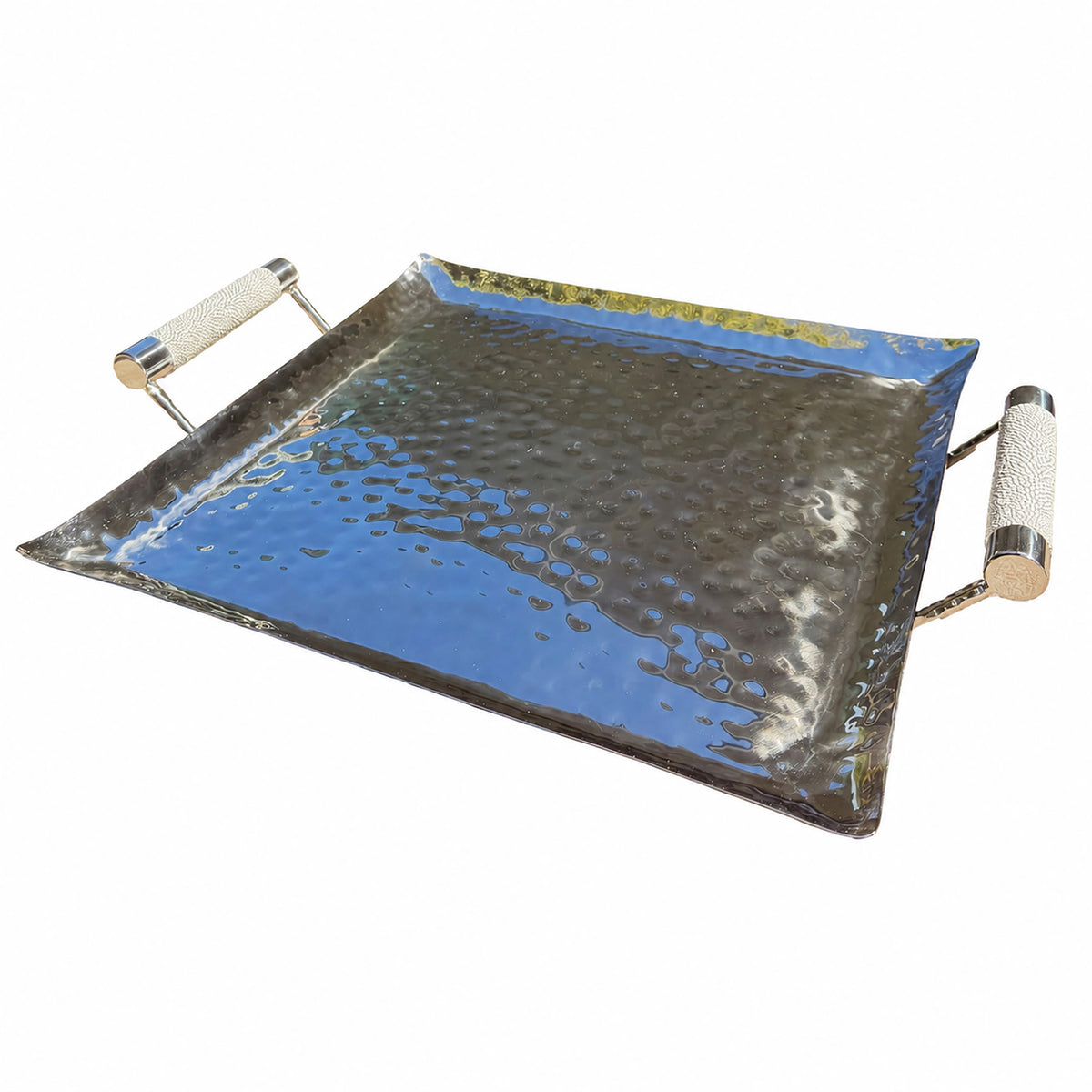 16 x 16 Forged SS Sq Tray Shagreen
