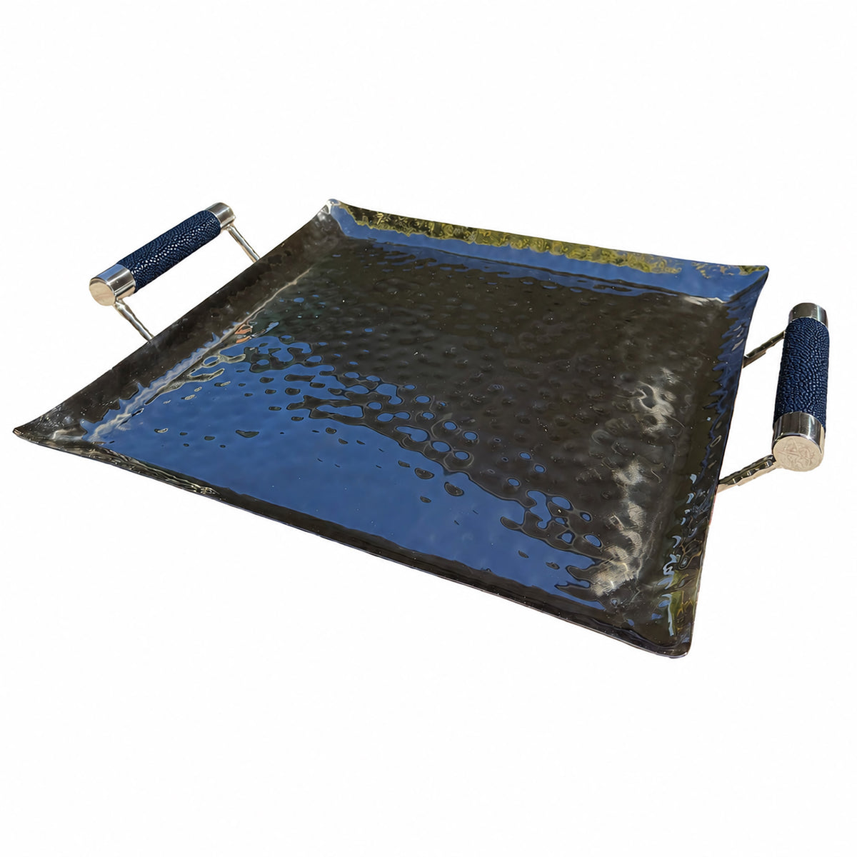 16 x 16 Forged SS Sq Tray Shagreen