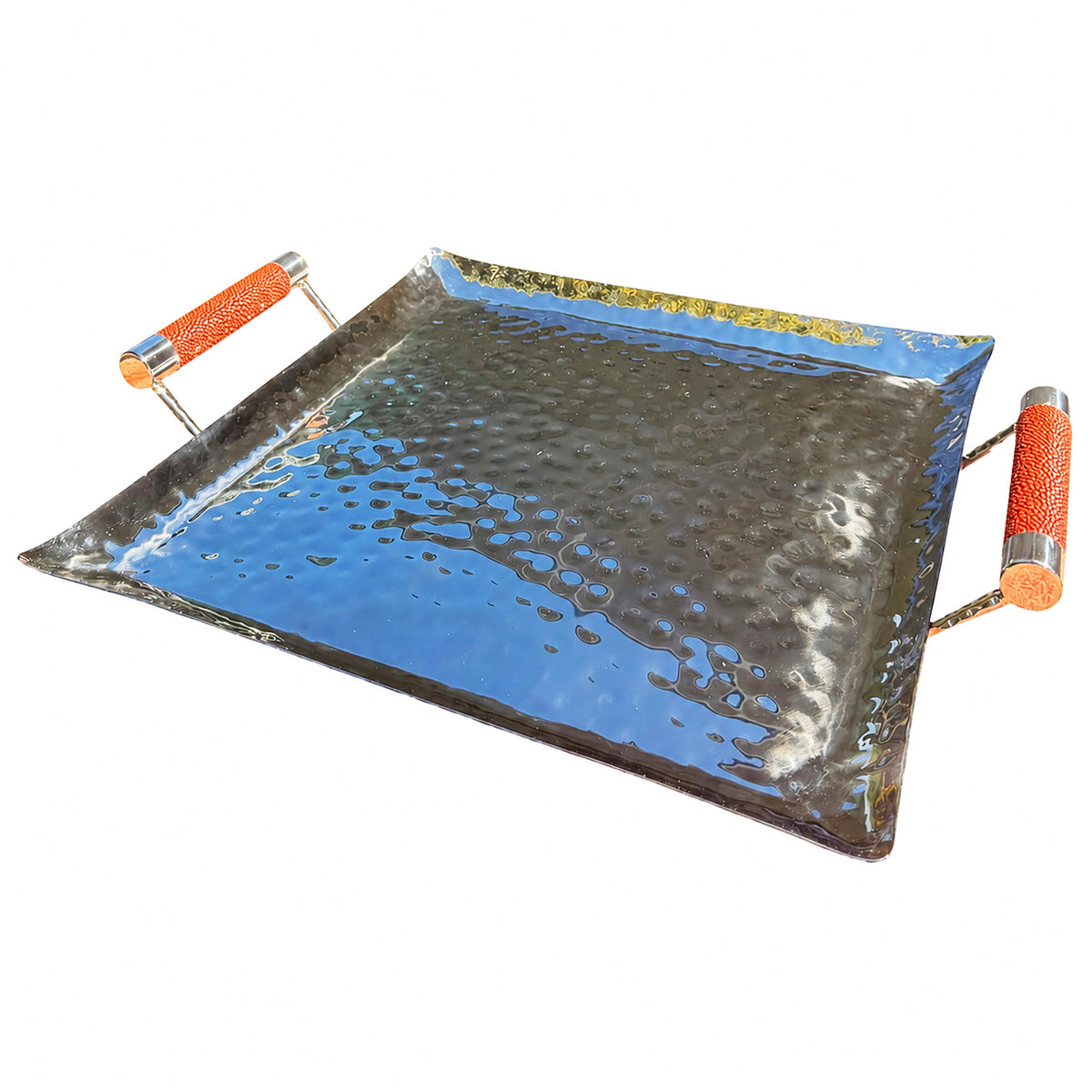16 x 16 Forged SS Sq Tray Shagreen