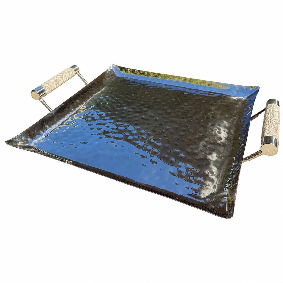 16 x 16 Forged SS Sq Tray Shagreen