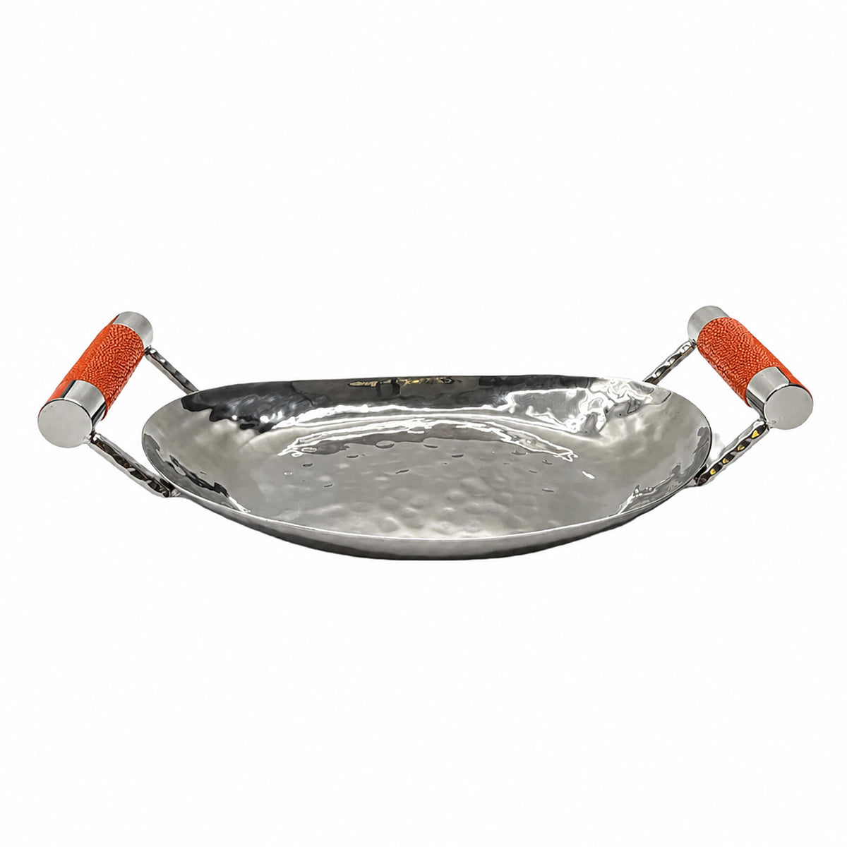 12  Hand Forged SS Oval Tray Shagreen