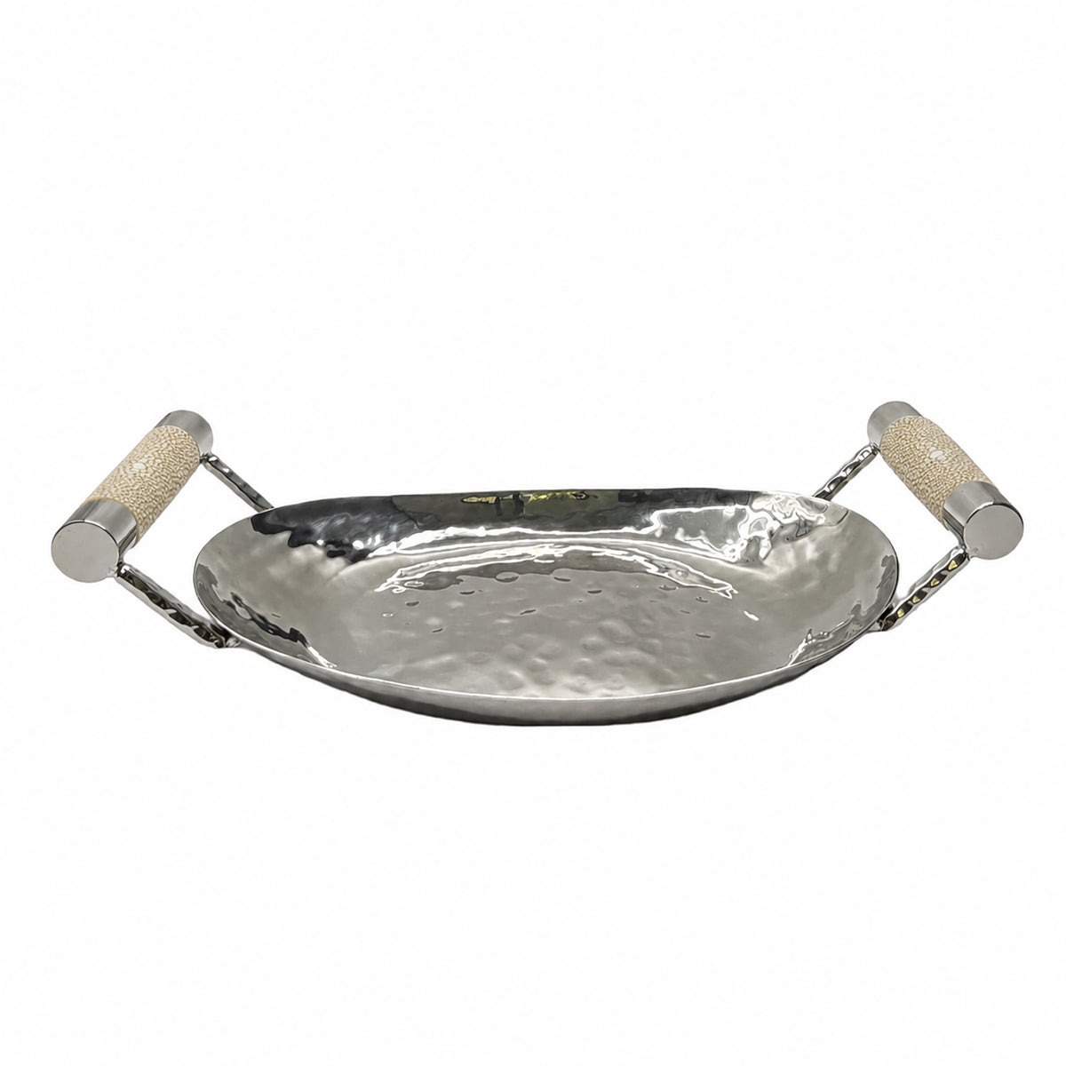 12  Hand Forged SS Oval Tray Shagreen