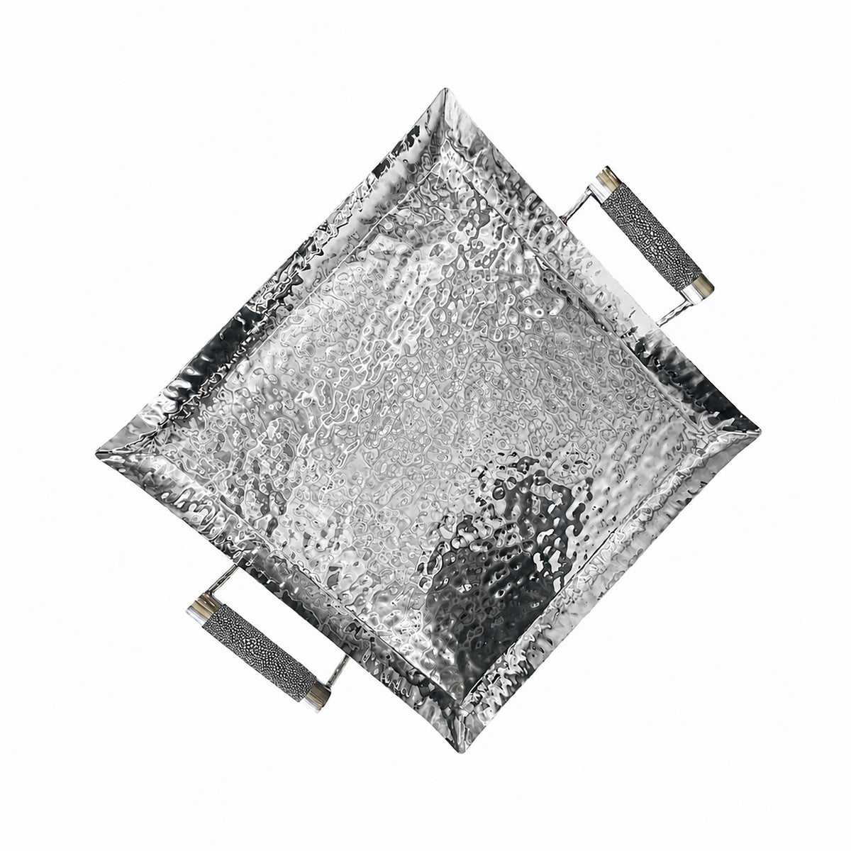 20 x 20 Forged Sq SS Tray Shagreen