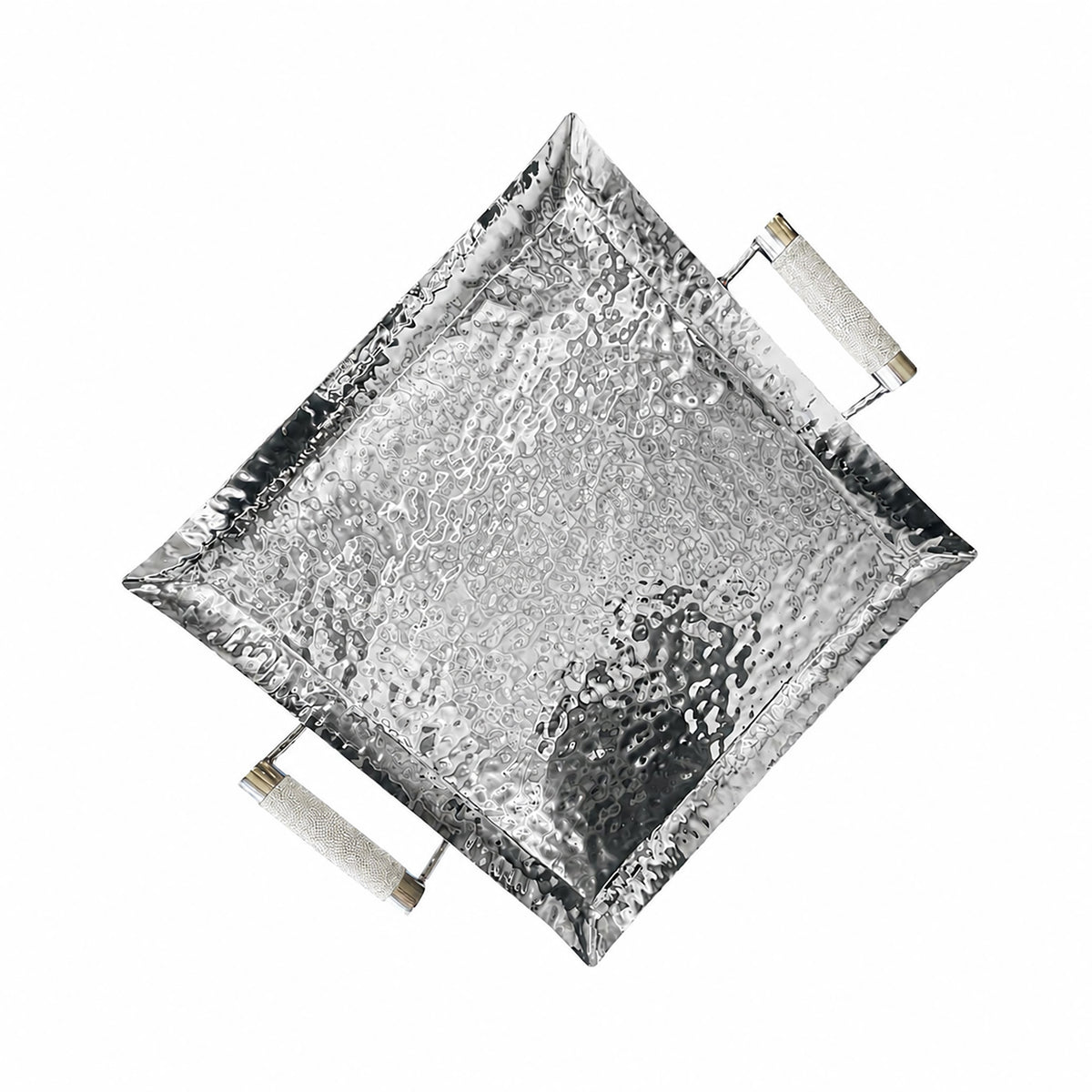 20 x 20 Forged Sq SS Tray Shagreen