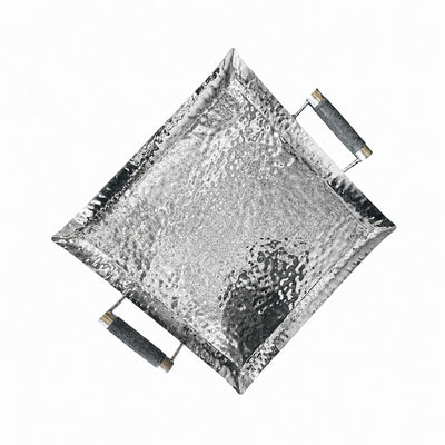 20 x 20 Forged Sq SS Tray Shagreen