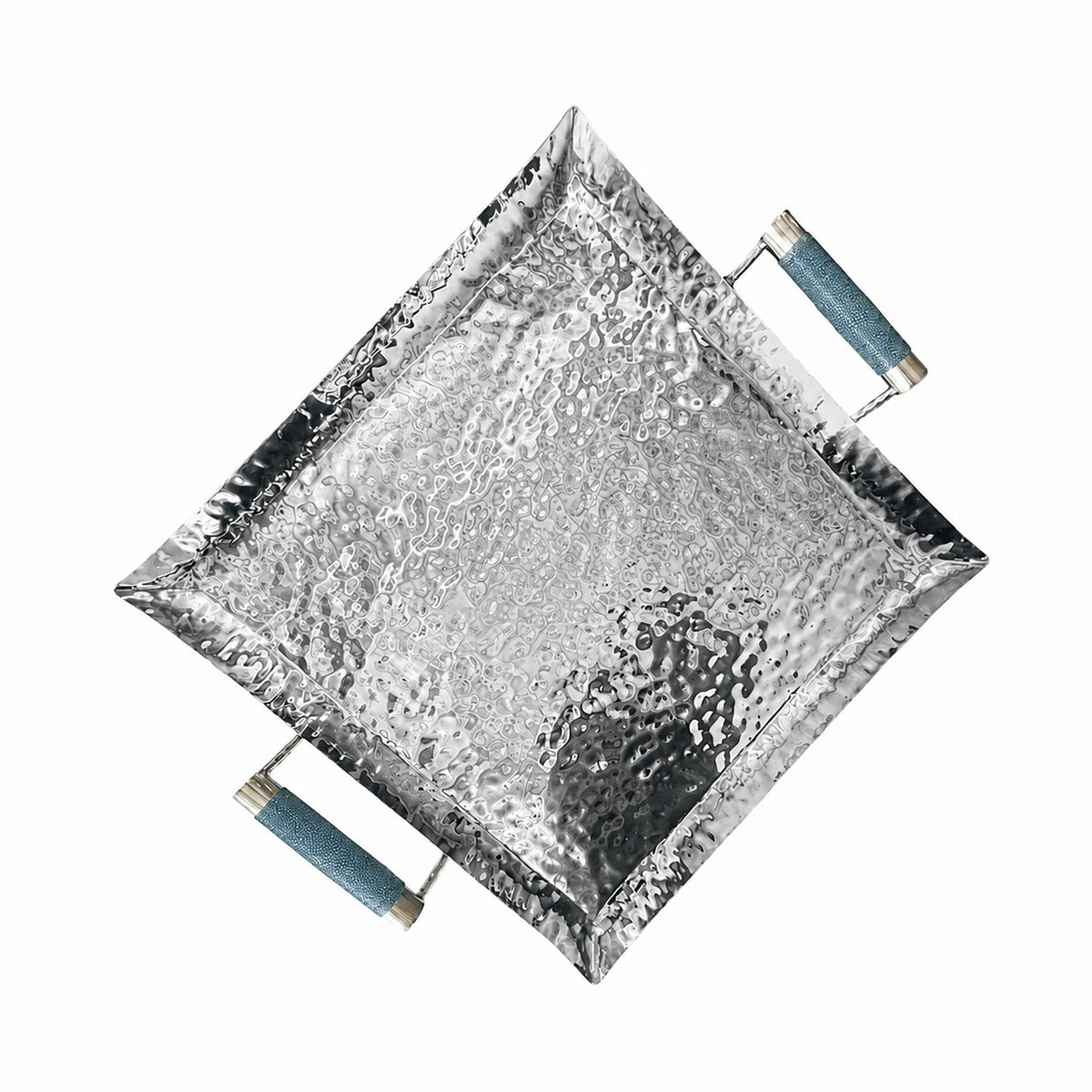 20 x 20 Forged Sq SS Tray Shagreen