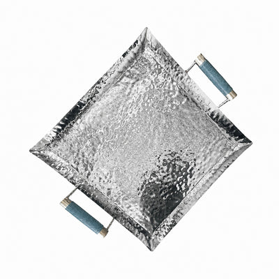 20 x 20 Forged Sq SS Tray Shagreen