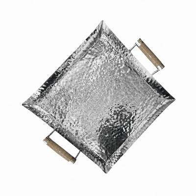 20 x 20 Forged Sq SS Tray Shagreen