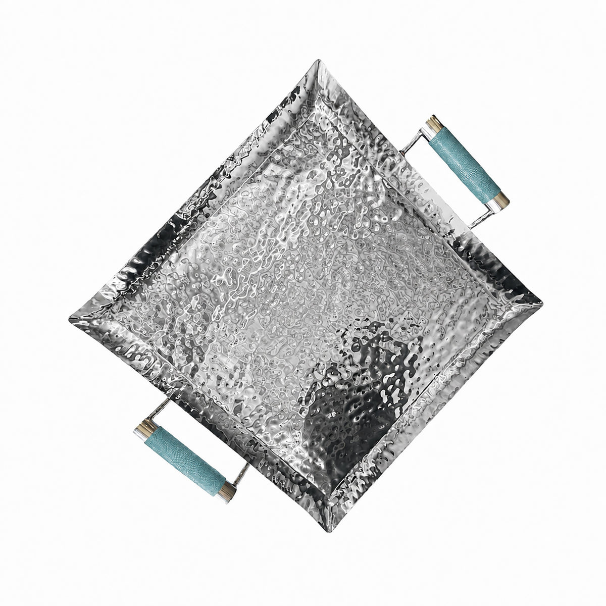 20 x 20 Forged Sq SS Tray Shagreen