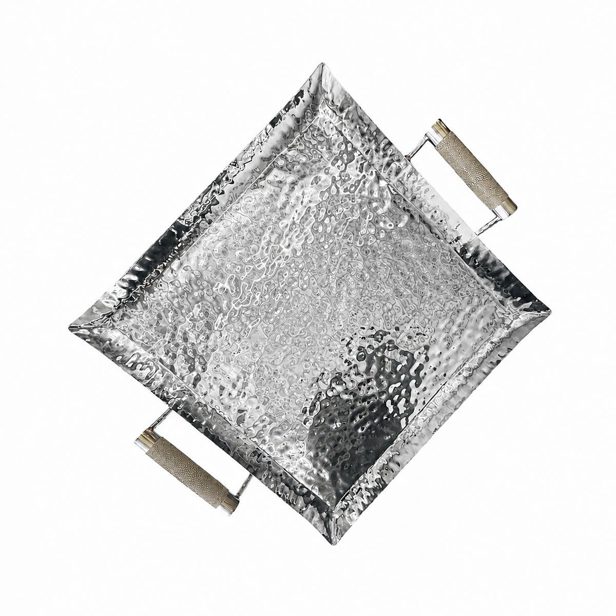 20 x 20 Forged Sq SS Tray Shagreen