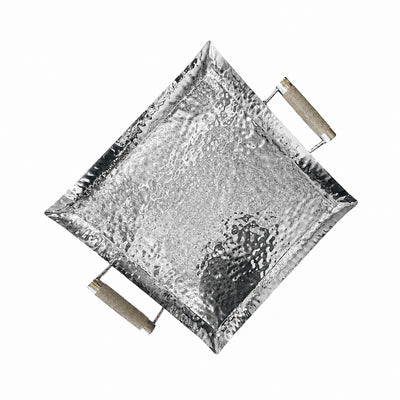 20 x 20 Forged Sq SS Tray Shagreen