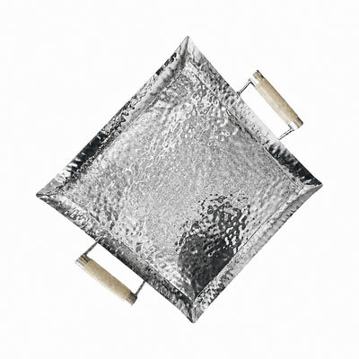 20 x 20 Forged Sq SS Tray Shagreen