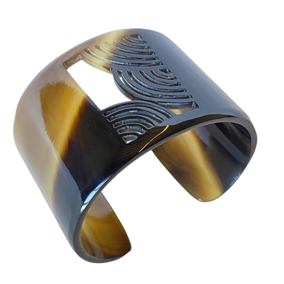 CTB196  Natural Honey Horn Cuff
