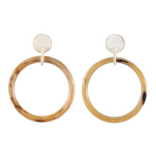 CTE80 Natural Horn Drop Earring On Post
