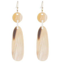 CTE45 Natural Horn Dangle Earring On Wire