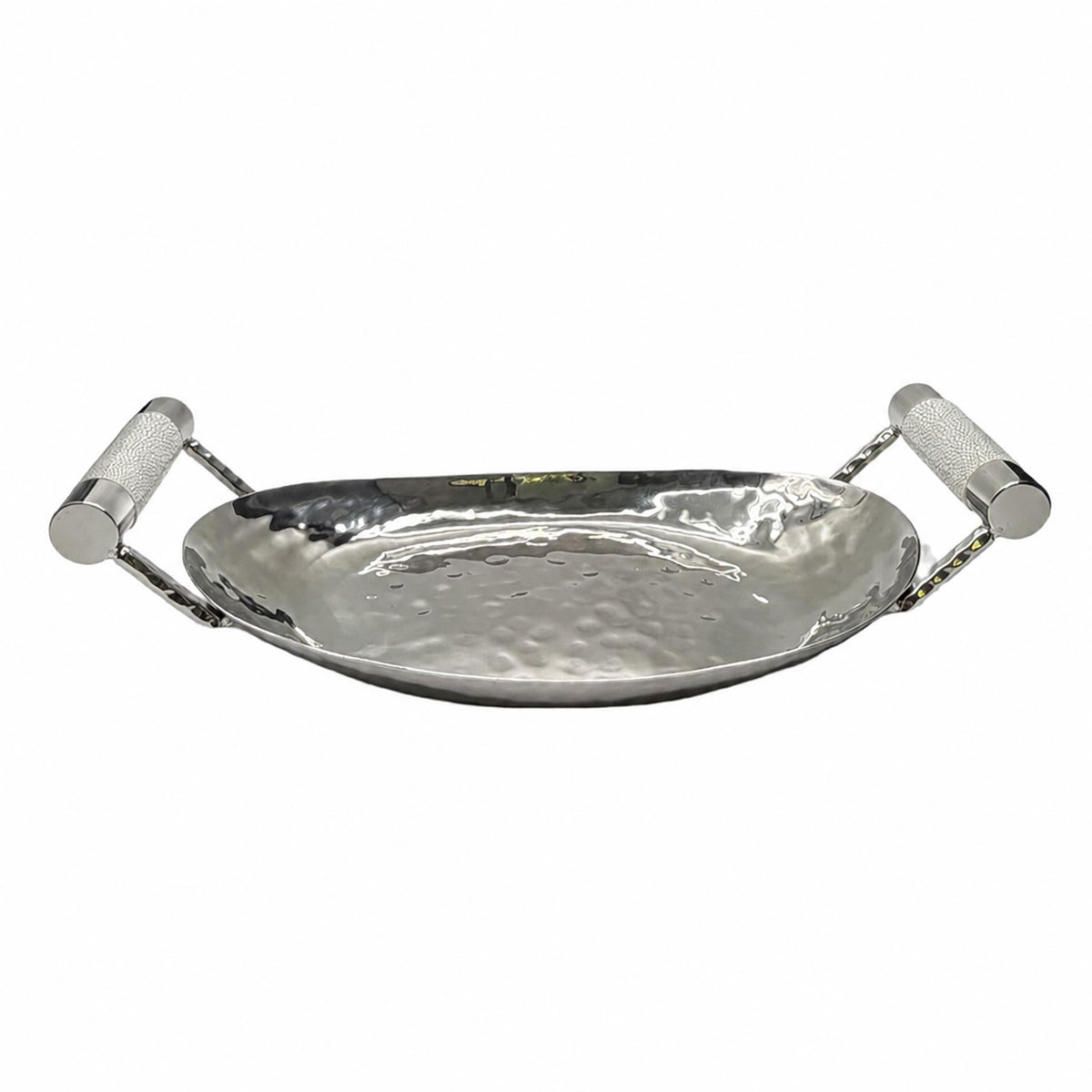 12  Hand Forged SS Oval Tray Shagreen