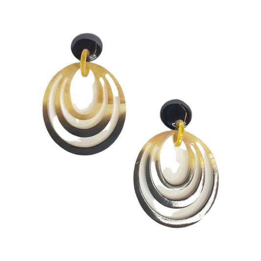 CTE107 Honey Horn Drop Earring On Post