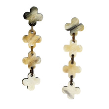 OSE12 Mixed color horn long drops on post