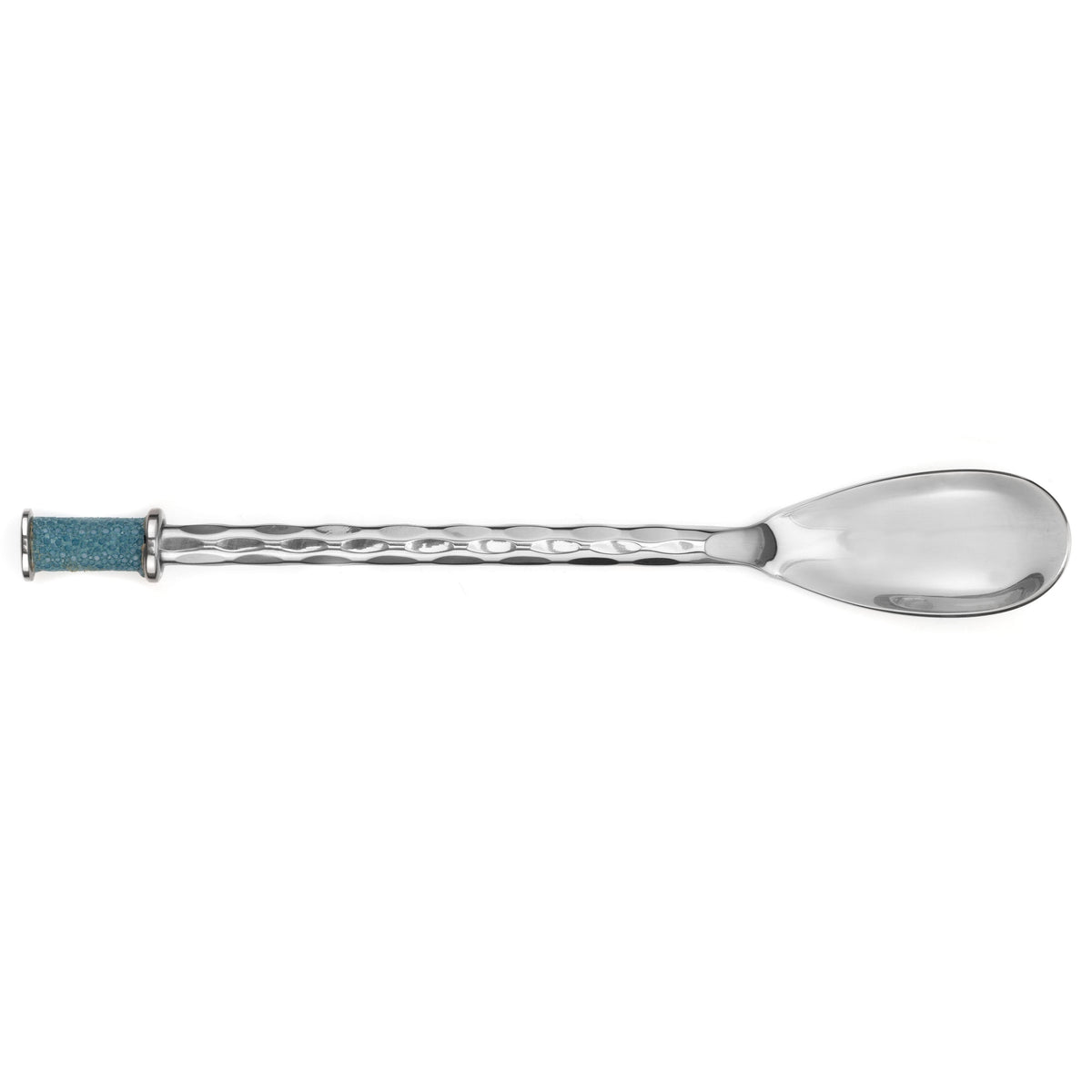 Hand Forged SS Spoon Shagreen Inlay