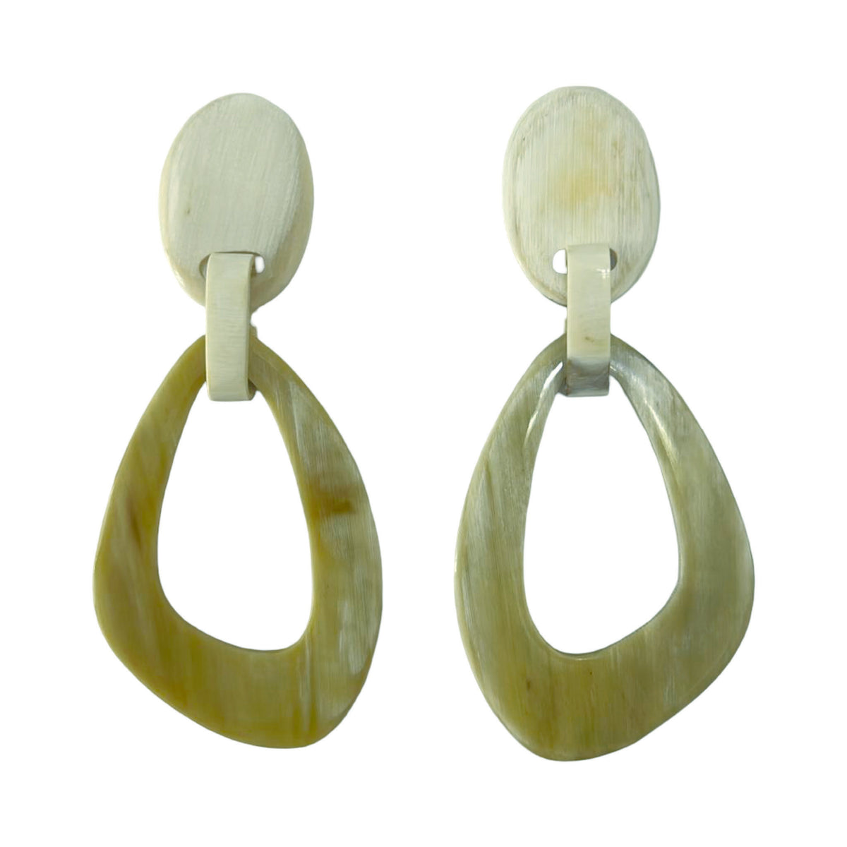 CTE141 Genuine Horn Light Color Abstract Shape