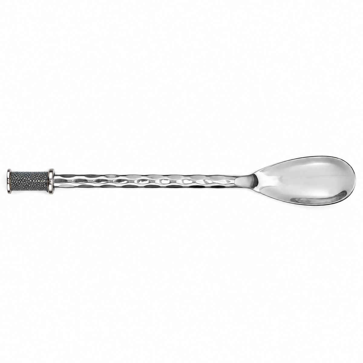 Hand Forged SS Spoon Shagreen Inlay