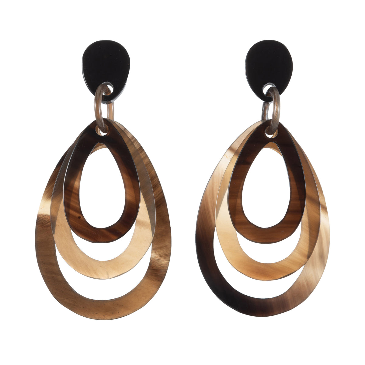 CTE77 Honey Horn Drop Earring On Post