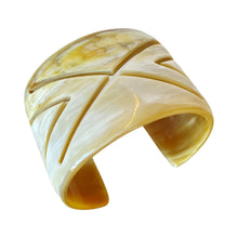 CTB193 Natural Carved Horn Cuff