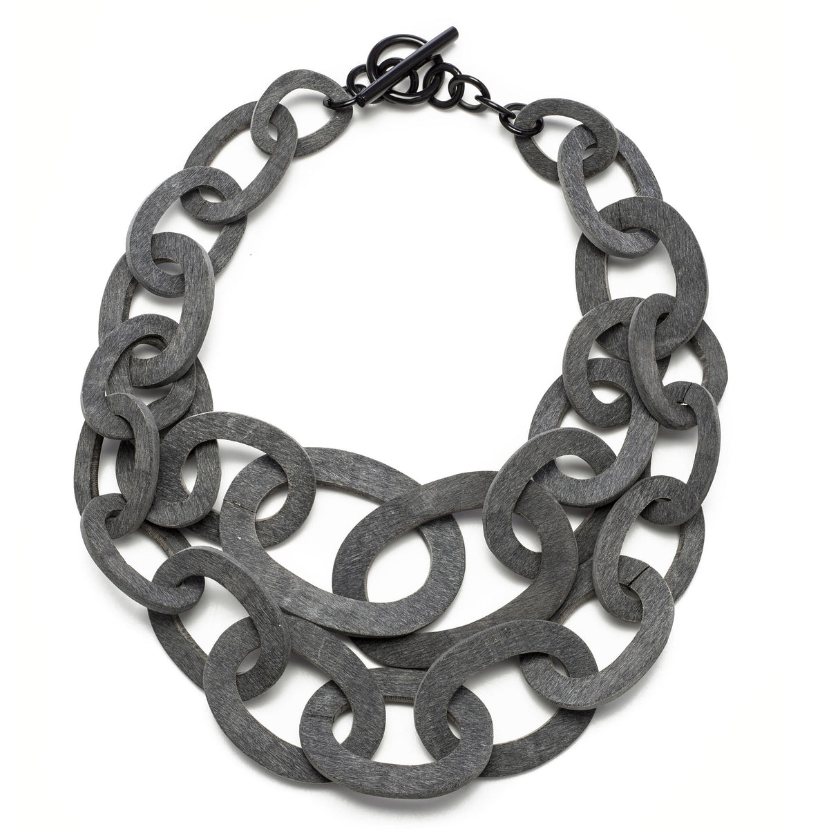 CTN091 Matt Horn Short Link Necklace