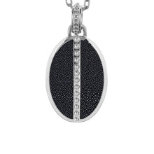 Ava White Gold Pendant  Shagreen