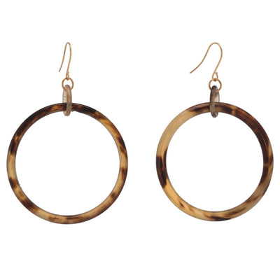 CTE03 Natural Horn Hoops On Wire