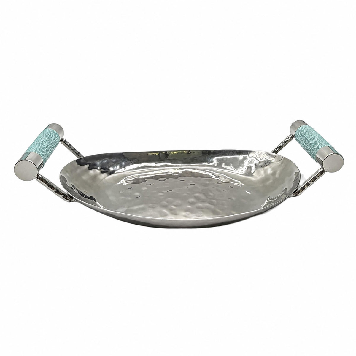 12  Hand Forged SS Oval Tray Shagreen