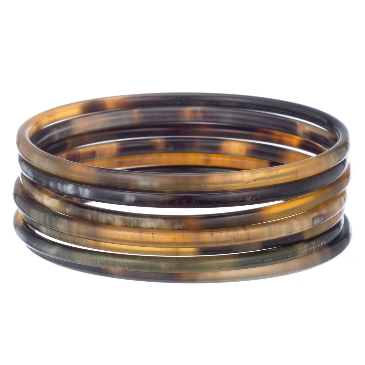 CTB102 Dark Horn Bangle Set of 7
