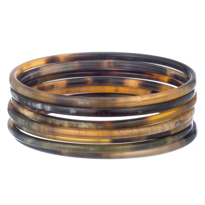 CTB102 Dark Horn Bangle Set of 7