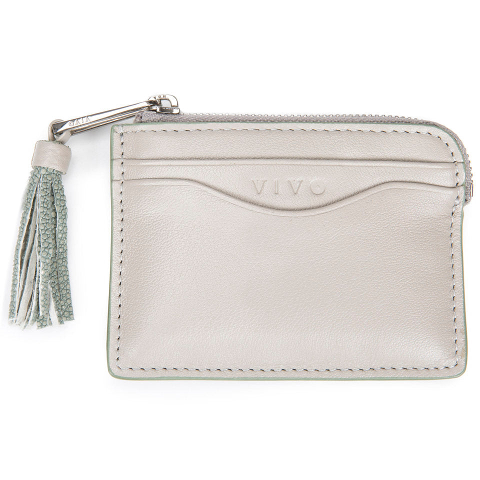 Avery Leather Card Pouch With Tassel