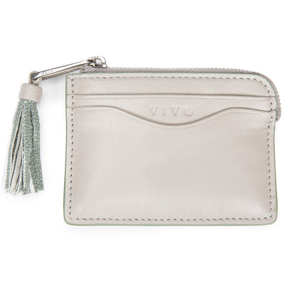 Avery Leather Card Pouch With Tassel