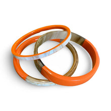 CTB198O Natural Horn Bangle Set  With Lacquer