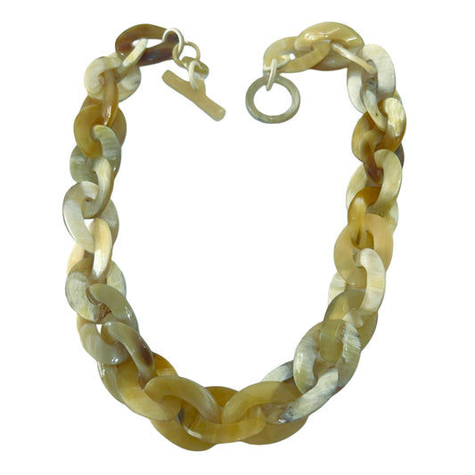 CTN149 Genuine Horn Curb Link Necklace
