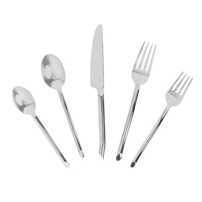 Hand Forged SS 5 Pc Cutlery Set Root Style