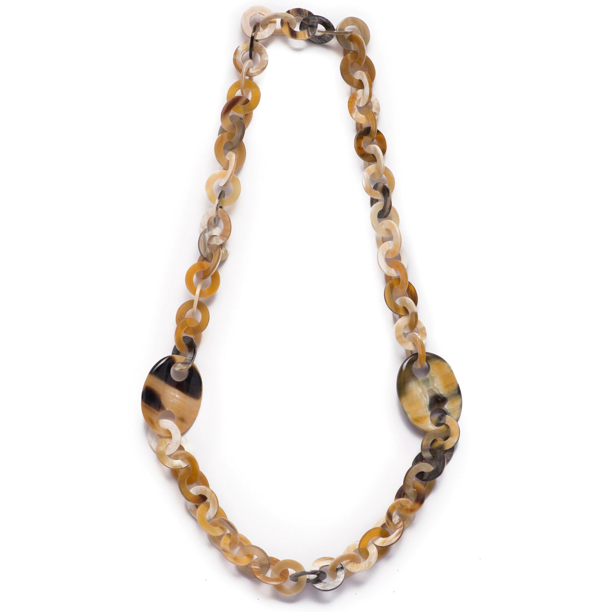 CTN122 Natural Horn Link Necklace