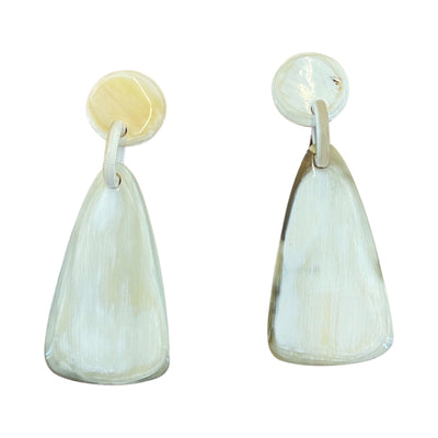 CTE113 Natural Horn Drop Earring On Post