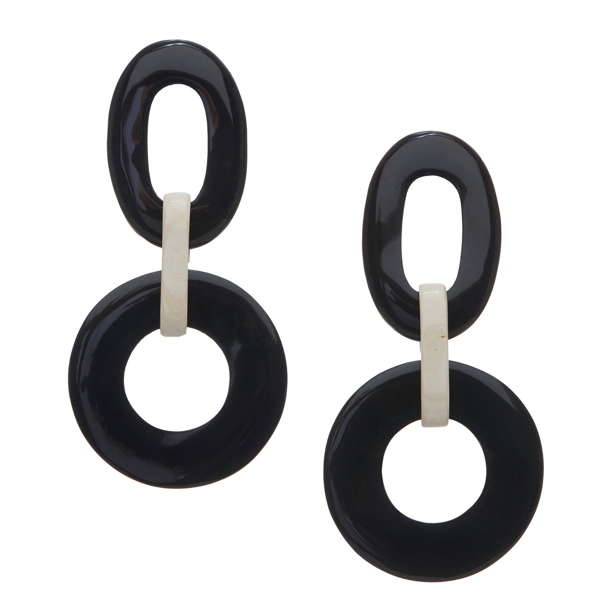 CTE100 Natural Horn Drop Earring On Post
