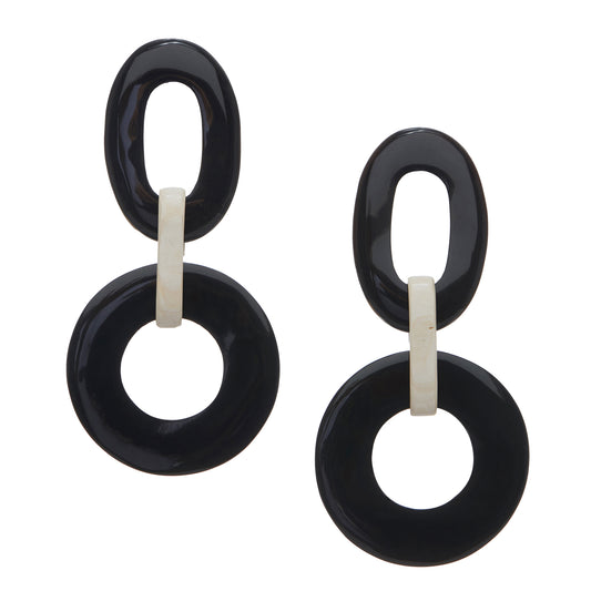 CTE100 Natural Horn Drop Earring On Post