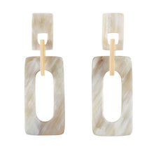 CTE79 Natural Horn Drop Earring On Post