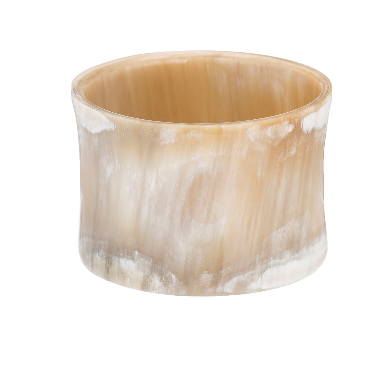CTB129 Natural Horn Wide Concave Bangle